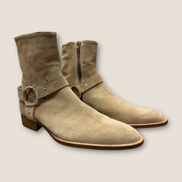 Lemare Other - Lemaré Leather Harness Ankle Boots in Sand